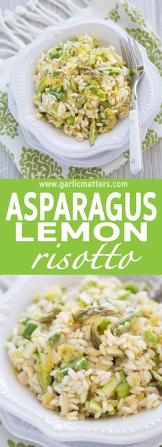 Asparagus lemon risotto