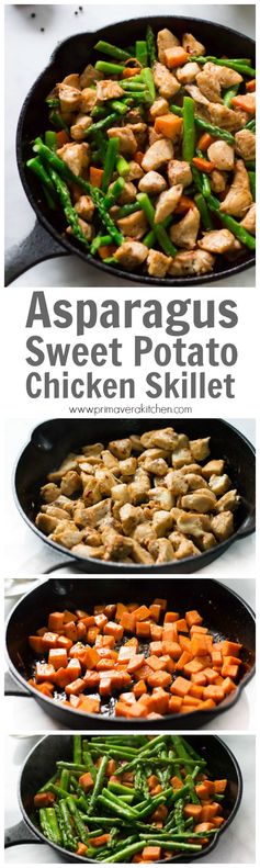 Asparagus Sweet Potato Chicken Skillet