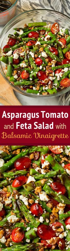 Asparagus, Tomato and Feta Salad with Balsamic Vinaigrette