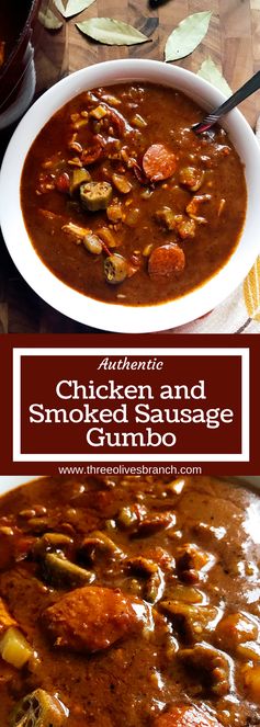 Authentic Chicken and Smoked Sausage Gumbo