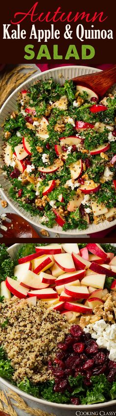 Autumn Kale Apple and Quinoa Salad