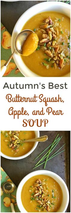 Autumn's Best Butternut Squash, Apple, and Pear Soup