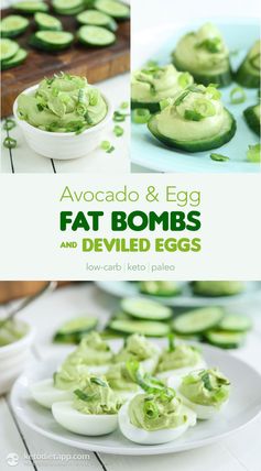 Avocado & Egg Fat Bombs, Deviled Eggs and Giveaway