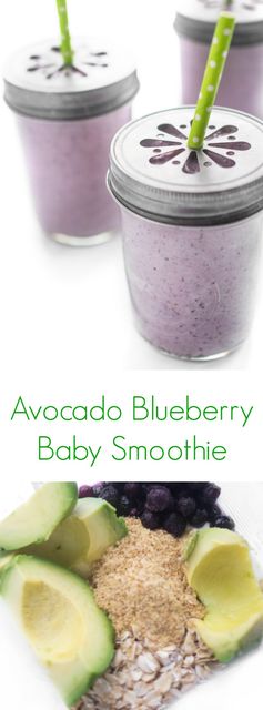 Avocado Blueberry Baby Smoothie