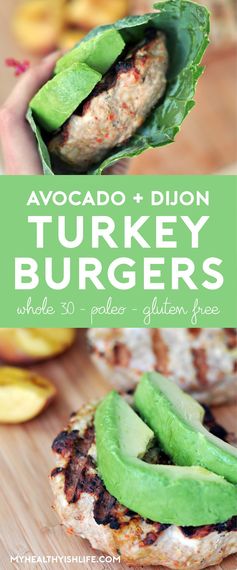 Avocado + Dijon Turkey Burgers