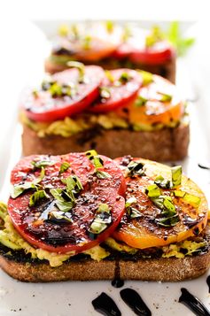 Avocado + Heirloom Tomato Toast with Balsamic Drizzle