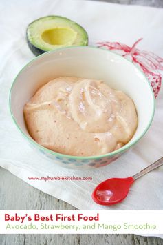 Avocado, Strawberry, and Mango Smoothie for Baby