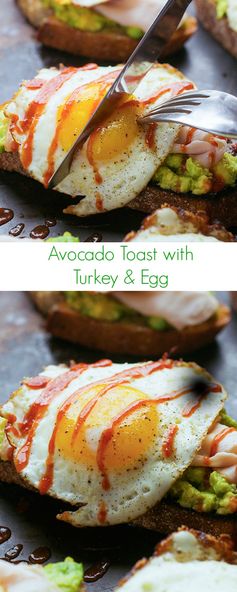 Avocado Toast with Turkey and Egg