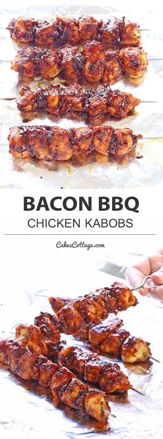 Bacon BBQ Chicken Kabobs