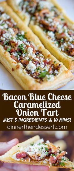 Bacon Blue Cheese Caramelized Onion Tart