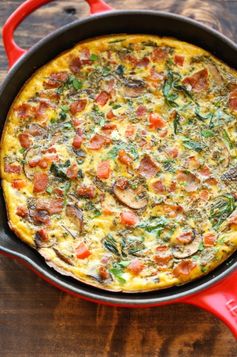 Bacon Mushroom Spinach Frittata