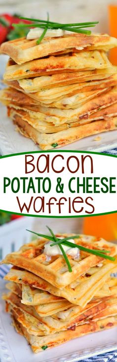 Bacon Potato and Cheese Waffles