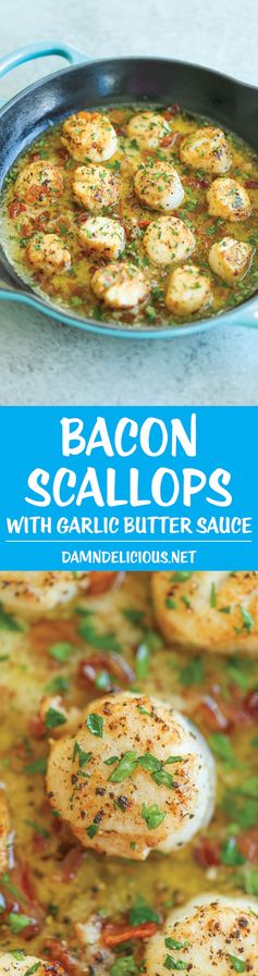 Bacon Scallops with Garlic Butter Sauce