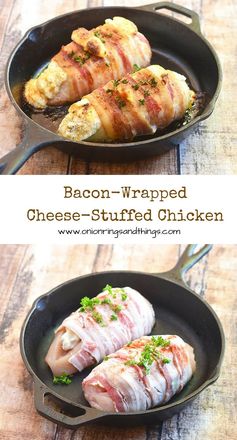 Bacon-Wrapped Cheese-Stuffed Chicken