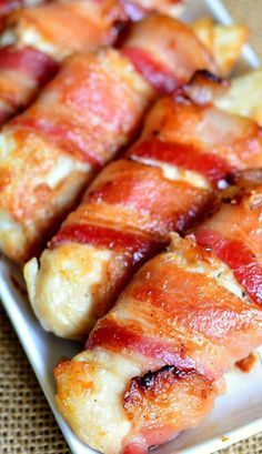 Bacon Wrapped Chicken Strips