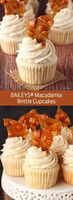 BAILEYS® Macadamia Brittle Cupcakes