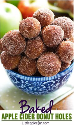 Baked apple cider donut holes