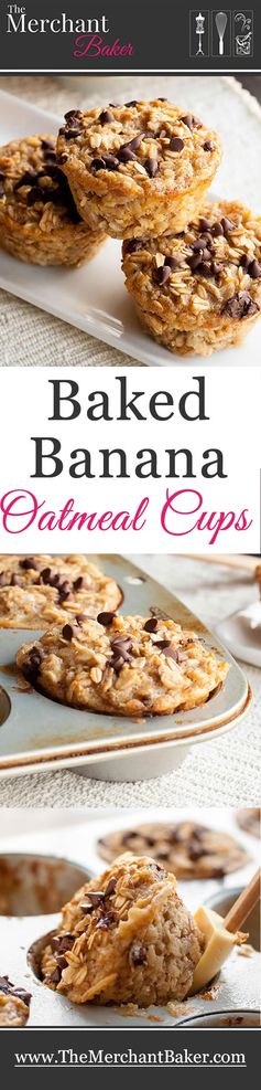 Baked Banana Oatmeal Cups