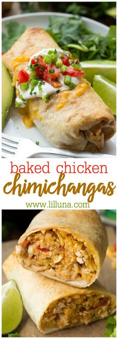 Baked Chicken and Rice Chimichangas