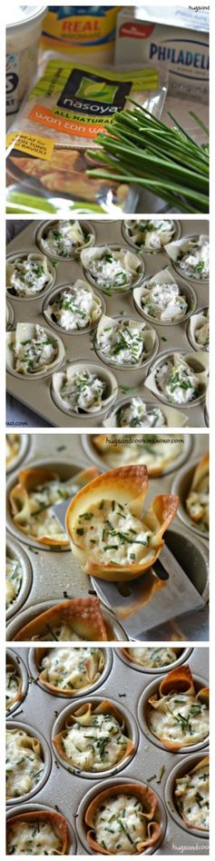 Baked Crab Rangoon Cups