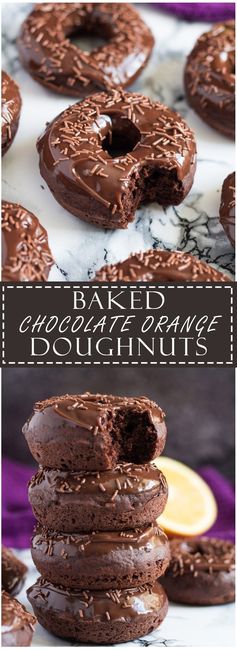 Baked Double Chocolate Orange Doughnuts