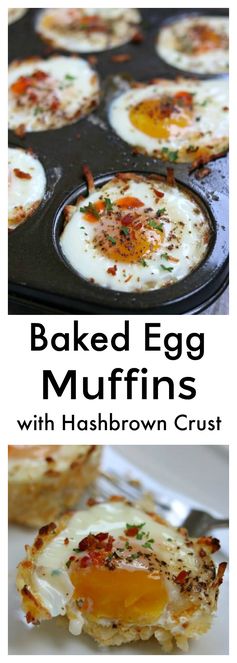 Baked Egg Muffins with Hash Brown Crust