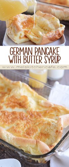 Baked German Pancake with Butter Syrup