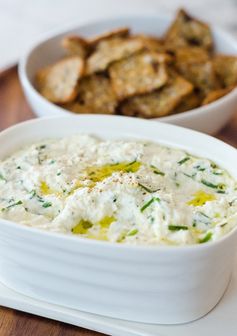 Baked Ricotta with Lemon, Garlic, & Chives