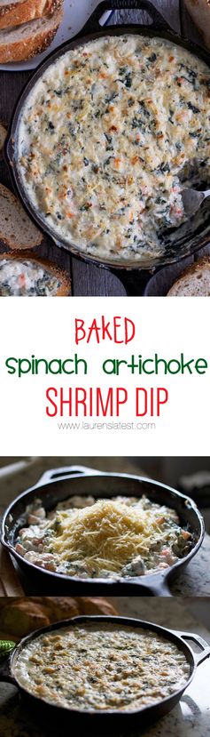 Baked Spinach & Artichoke Shrimp Dip