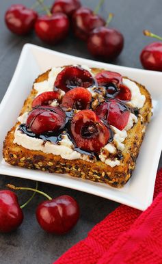 Balsamic Cherries & Ricotta Toast