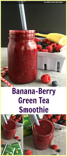 Banana-Berry Green Tea Smoothie