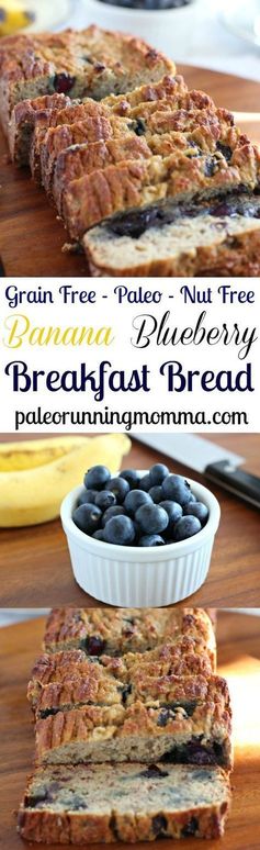 Banana Blueberry Breakfast Bread (Paleo & Nut Free