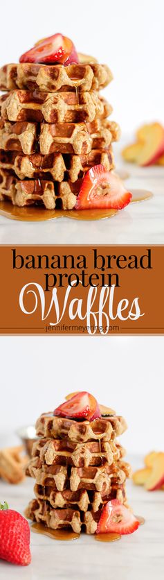 Banana Bread Protein Waffles