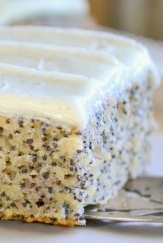 Banana Poppy Seed Cake with Vanilla Bean Frosting