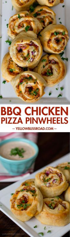 Barbecue Chicken Pizza Pinwheels