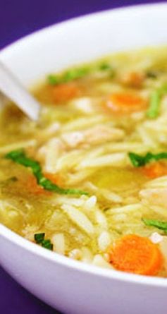 Basil, Chicken & Orzo Soup