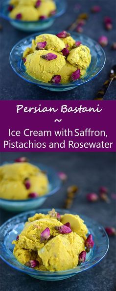 Bastani - Persian Rosewater, Saffron and Pistachio Ice Cream