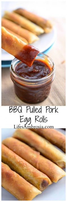 BBQ Pulled Pork Egg Rolls