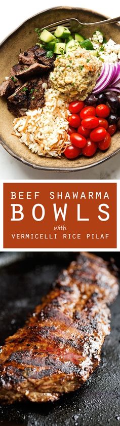 Beef Shawarma Bowls with Persian Rice