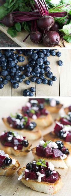 Beet & Blueberry Bruschetta