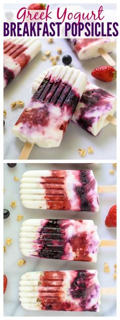 Berry Parfait Yogurt Popsicles