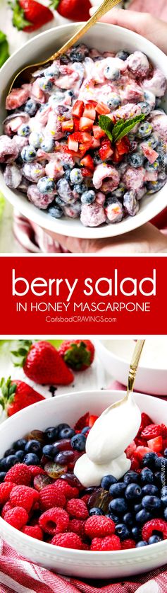 Berry Salad in Honey Mascarpone Dressing