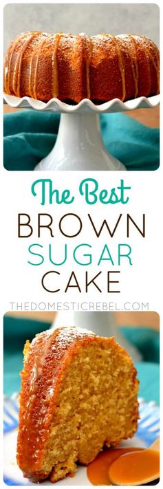 Best Brown Sugar Cake with Caramel Sauce