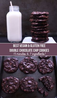 Best Gluten Free Vegan Double Chocolate Chip Cookies