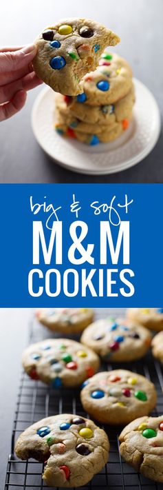 Big Soft M&M Cookies