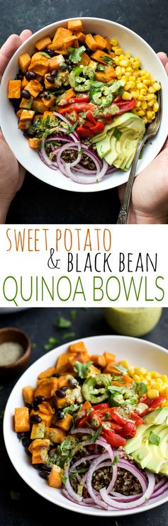 Black Bean Sweet Potato Burrito Bowls