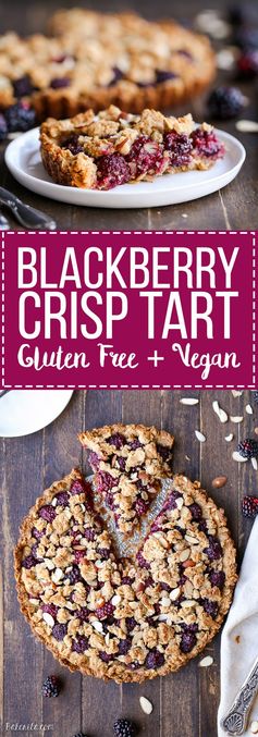 Blackberry Crisp Tart (GF + Vegan