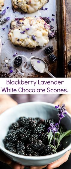 Blackberry Lavender White Chocolate Scones