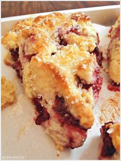 Blackberry Scones with Honey Butter