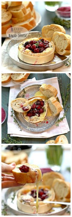 Blackberry Thyme Baked Cheese